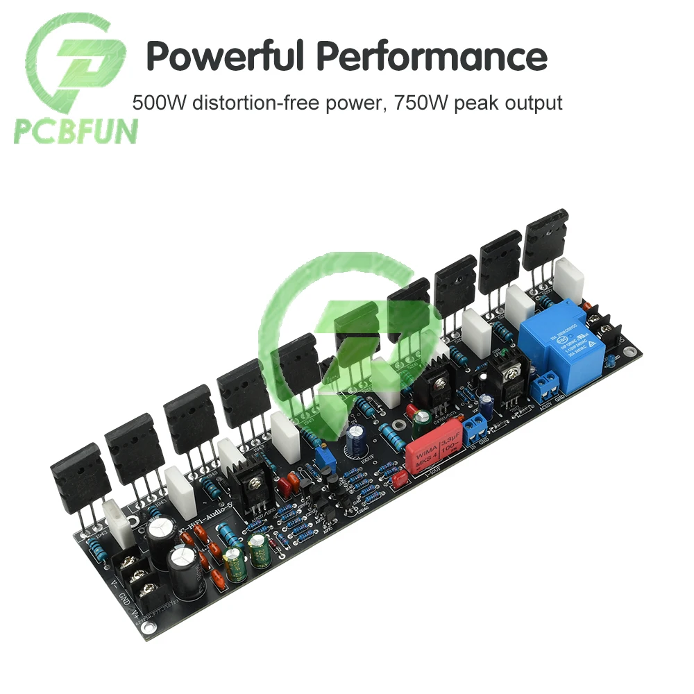 

Плата моноусилителя мощности 500 Вт, высокая мощность звука 20 В-90 В постоянного тока с парной трубкой 1943 + 5200 для профессиональных звуковых систем