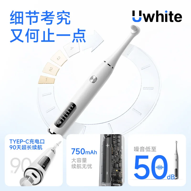 Electric teeth polisher for cleaning, whitening, removing smoke stains, tea stains, coffee stains, and beautifying teeth