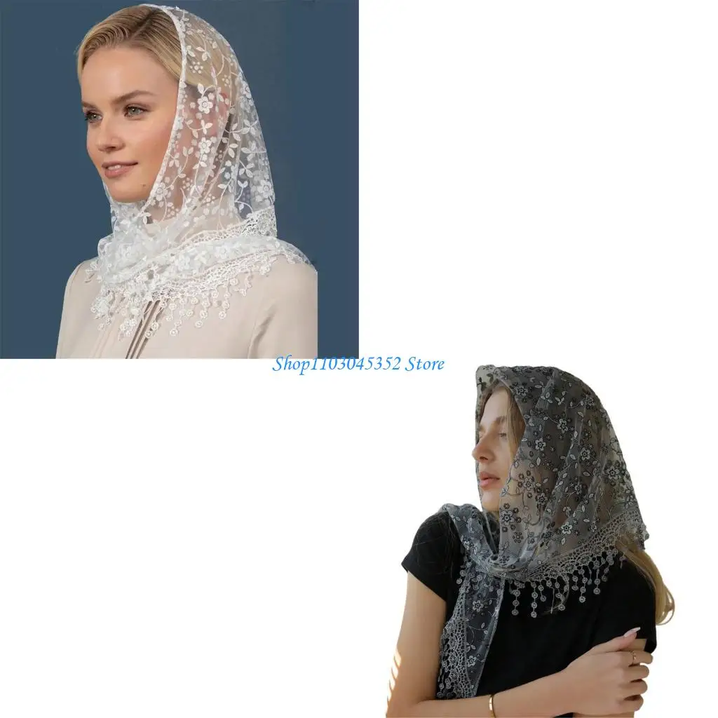 

Кружевые шарфы для головы цветов.