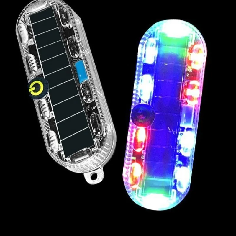 

Солнечные мигающие декоративные фонари Электрический мотоцикл Автомобильные светодиодные мигающие огни Солнечные сигнальные огни без проводов