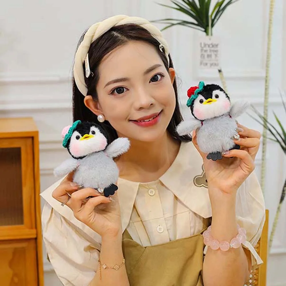 

Cute Soft Capybara Doll Key Ring Ornament Funny Plush Penguin Pendant PP Cotton Knitted Cartoon Animal Keychain Friends