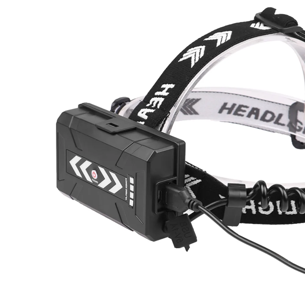 Мощный светодиодный индукционный налобный фонарь USB/DC перезаряжаемый фонарь из алюминиевого сплава уличный водонепроницаемый налобный фонарь с высоким люменом налобный фонарь