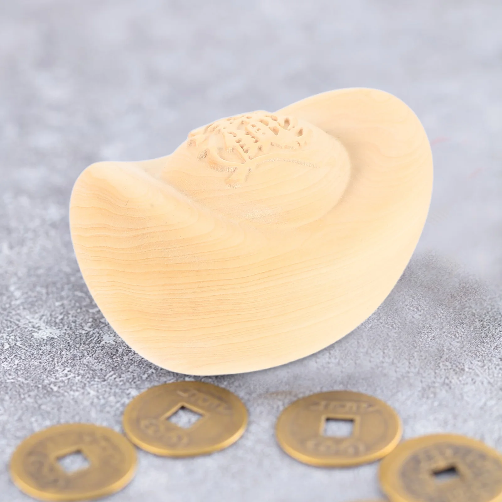 

Статуя Самшита Юаньбао в китайском стиле, офисный домашний декор, статуи золотого слитка Thuja