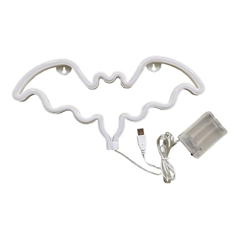 neon light party led bat colorful led light for bedroom decor neon sign wallpaper Halloween hang Decoration