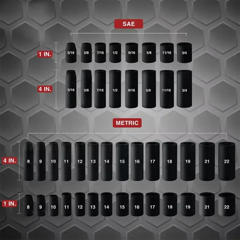 Auto Spanner Tool Wrench Socket Combination Impact Combo Hardware Car Ratchet Box Kit Bit Set Customized Oem