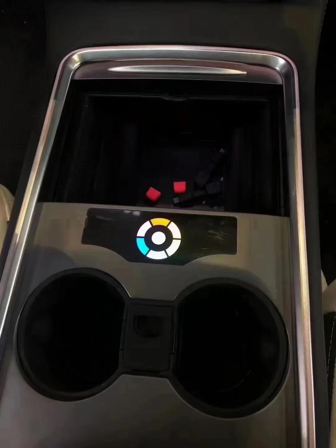 For Model 3 model 3/Y 2021-2023 Inter Lamp Touch Control Inter Flow Dynamic Laser Ambient Light Center Pillar Horn Cover