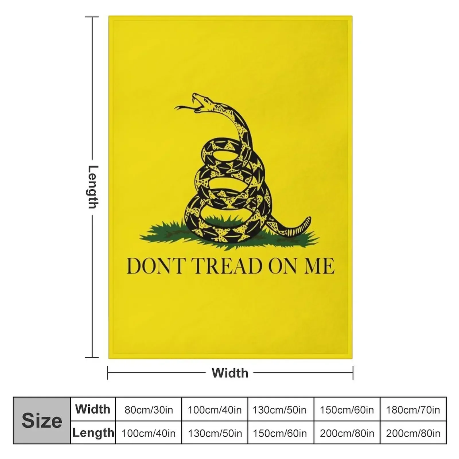 Gadsden Don’t Tread On Me Flag Throw Blanket Bed Sofas for sofa funny gift Blankets