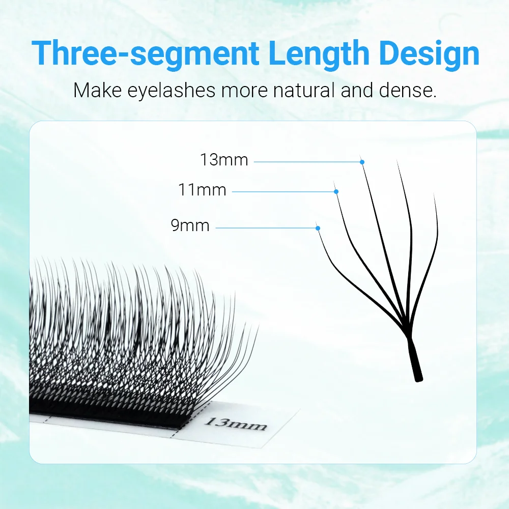 NAGARAKU New Style 5D W 1.0/2.0/3.0 Eyelash Extensions Different lengths Mega Volume Premade Fans Soft Full Dense Lashes