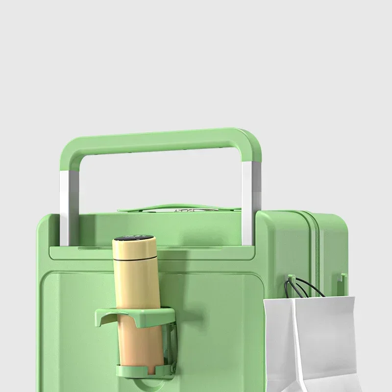 Trolley Luggage Wholesale Front First Class Open Multifunctional Suitcase with USB Charging and Cup holder Carry on Luggage Set