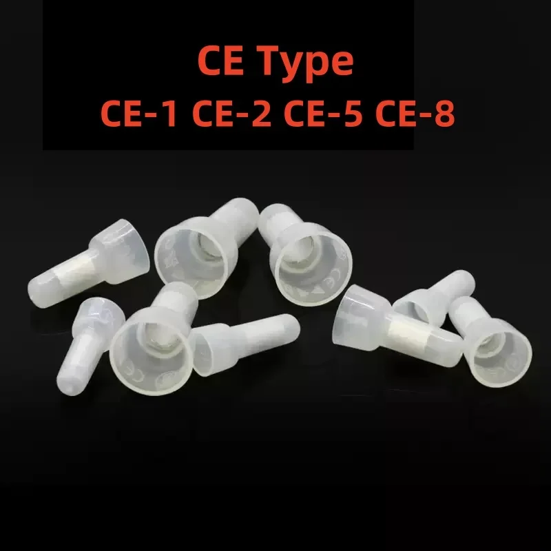 50/20pcs Closed End Crimp Caps Electrical Wire Cable Terminals Connectors Set CE Type CE-1 CE-2 CE-5 CE-8