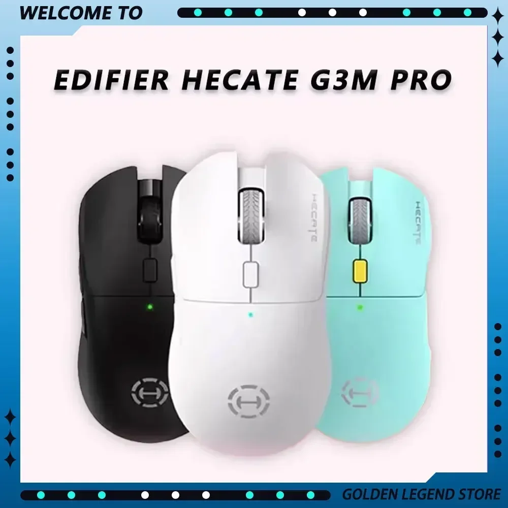 Edifier Hecate G3m Pro Gaming Wireless Bluetooth Mouse PAW3395 Sensor Tri Mode Lightweight Customized Game Mouse PC Accessories