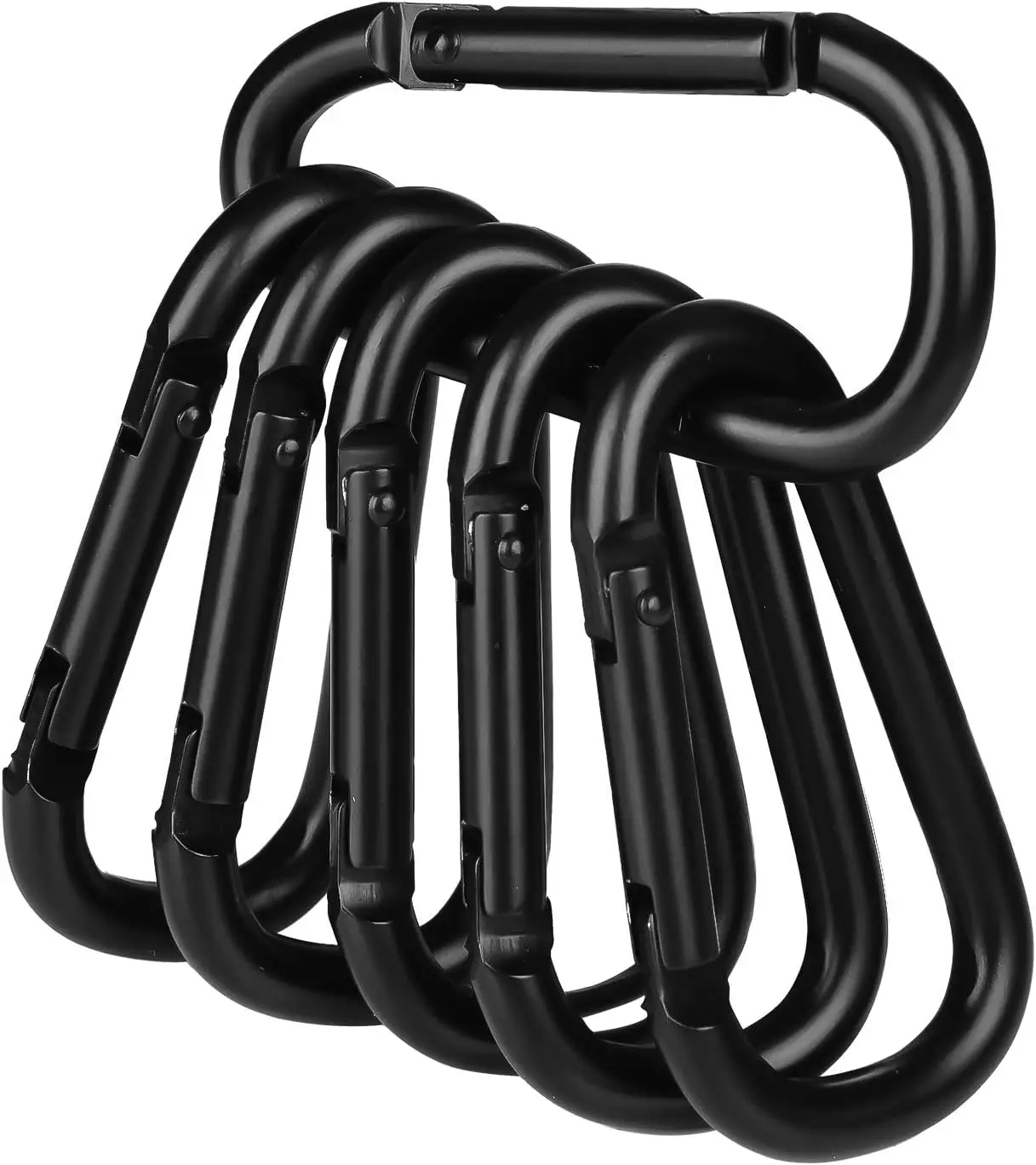 

Carabiner Clip 2.3" Small Keychain, Multi-use Aluminum D Ring Clips for Keys, Hiking, Camping