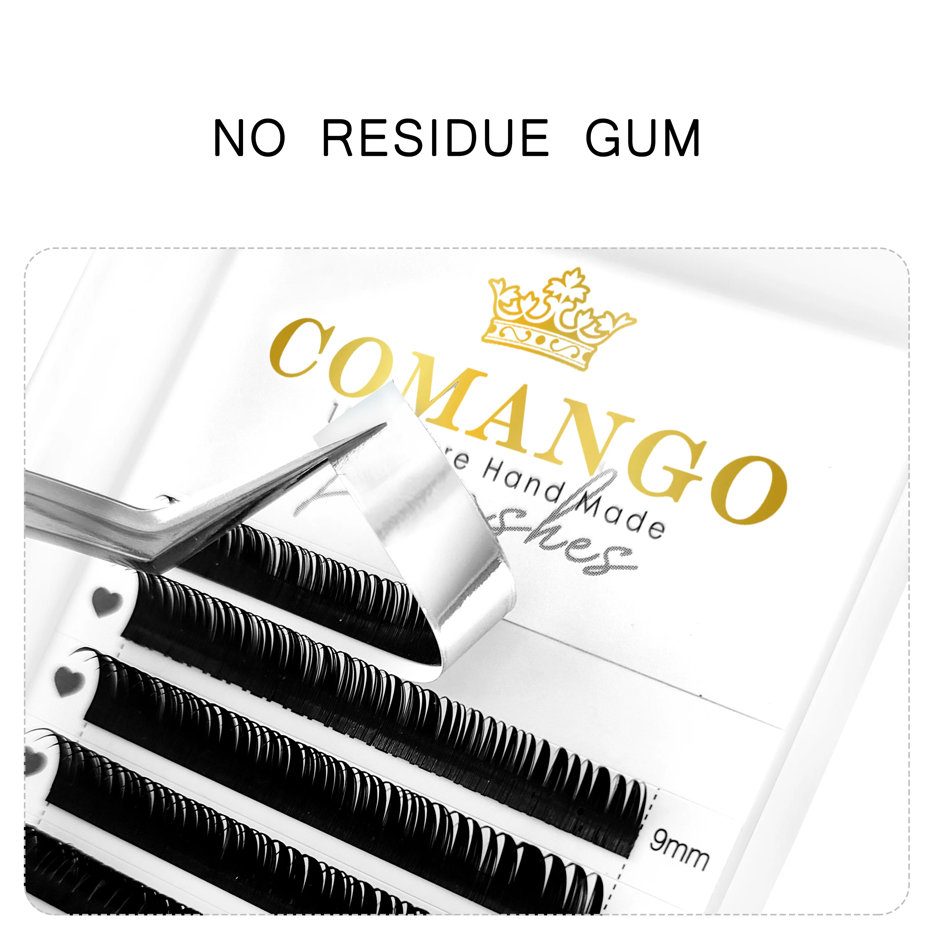 CoMango Wet Lashes Extension Flexible Natural Dark Black 8-15mm C/D Spikes Lash Cosplay Anime Manga Flat Premade Cluster Makeup