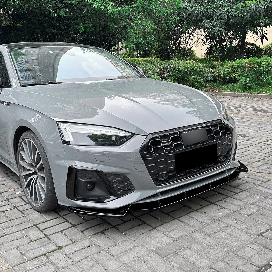 Car Front Bumper For Audi 2020-2024 A5 S5 B9 B9.5 S-Line Lip Spoiler Splitter Diffuser Retrofit External trim Body kits