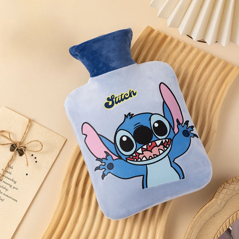 Cartoon Stitch Water Filled Hot Water Bag Plush Anime Printed Large Warm Hand Treasure Kawaii Pink Hello Kitty Accessory Gift