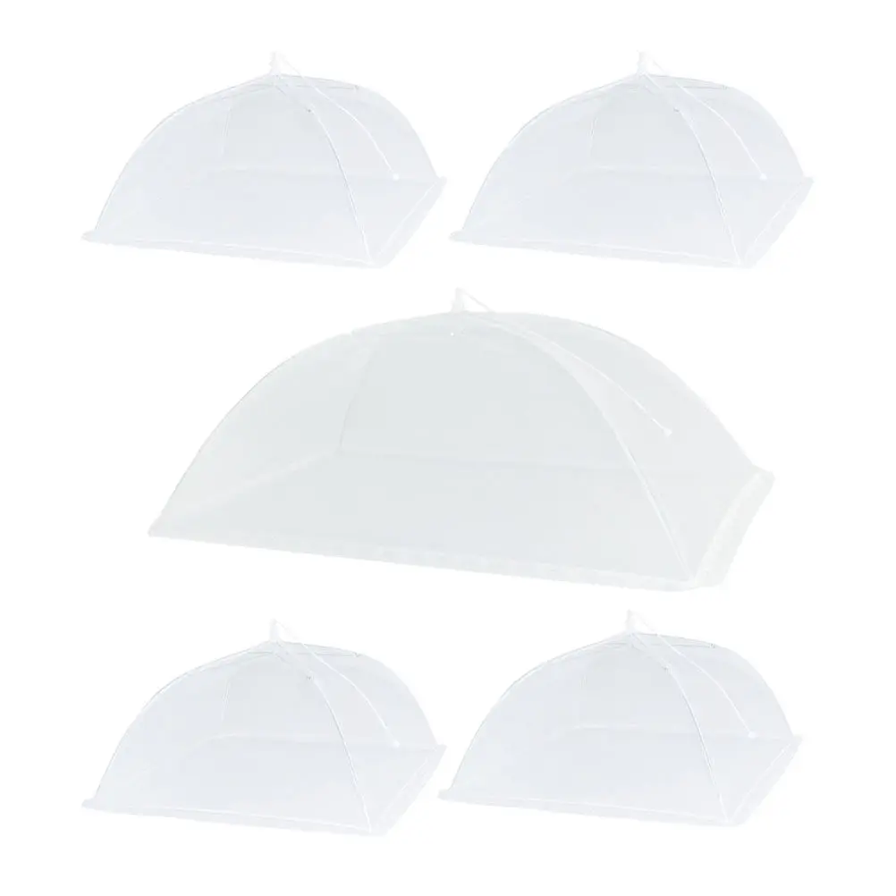

5Pcs Sturdy Foldable Food Protective Cover Mesh Dish Tent for Dining Table Barbecue Cookout Family Reunion Picnic Outdoor Food