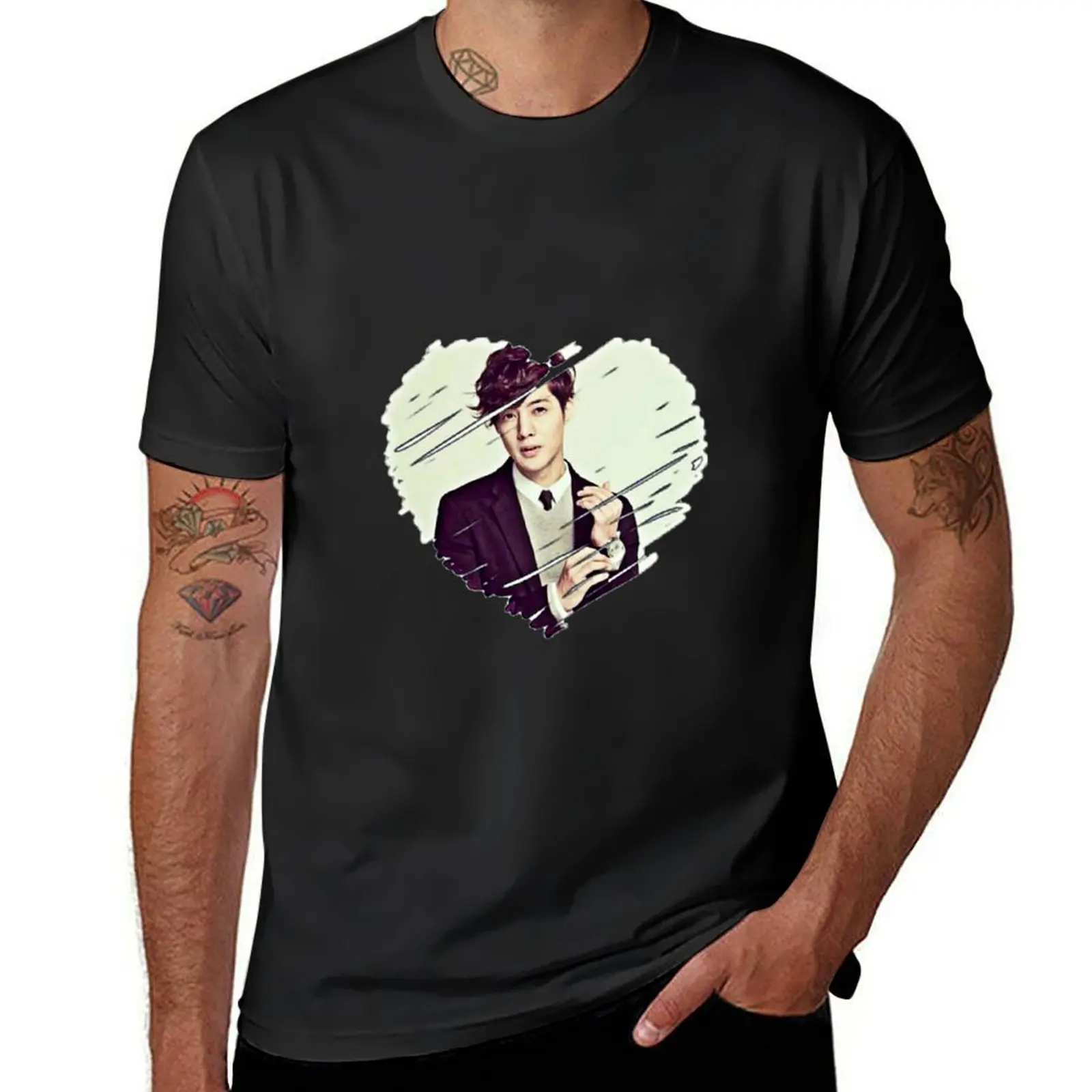 Love Kim Hyun joong T-Shirt vintage funnys anime clothes t shirts for men pack