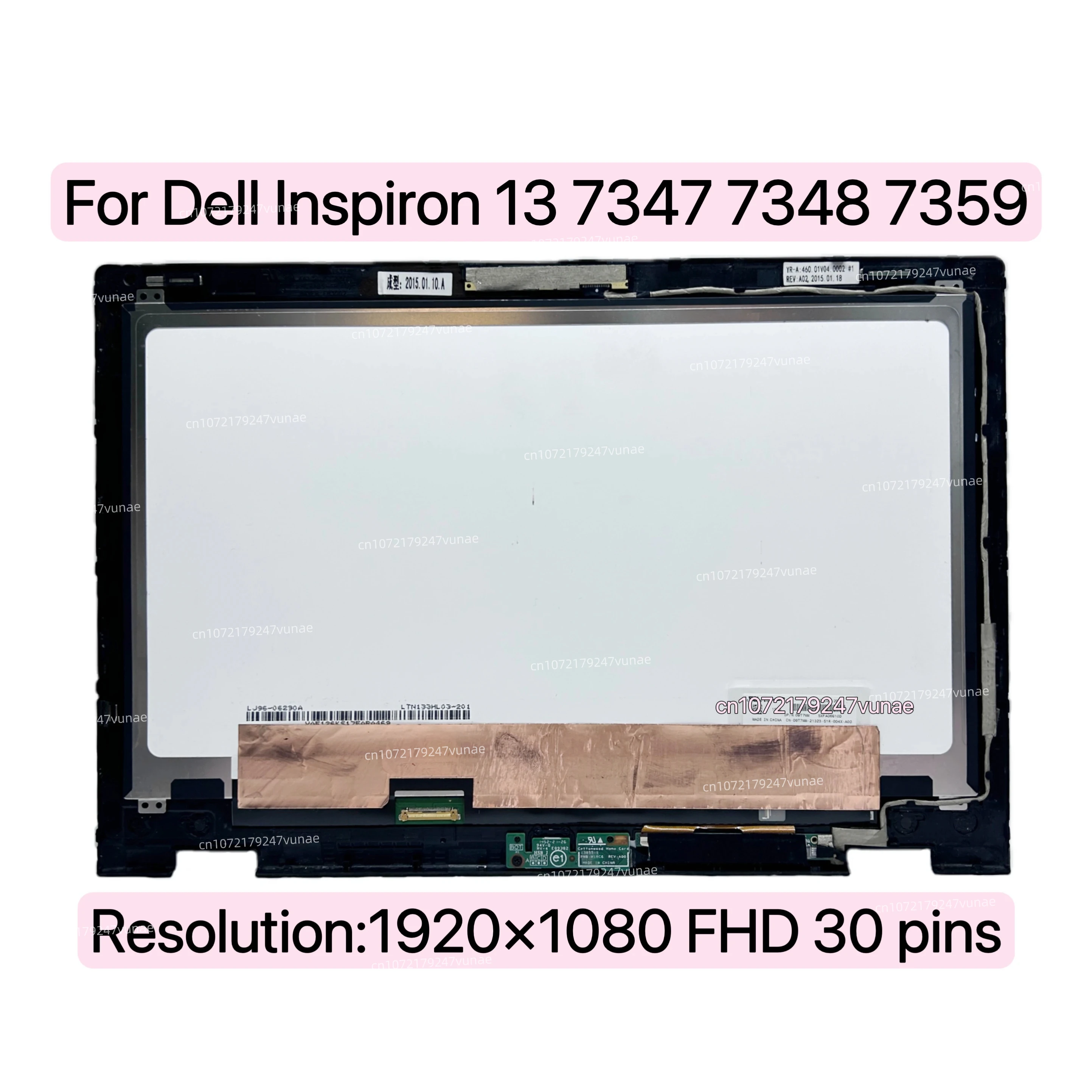 For Dell Inspiron 13 7000 7347 7348 7359 P57G Touch Screen Digitizer LCD Assembly LTN133HL03-201 LP133WH2-SPB1 NV133FHM-N45