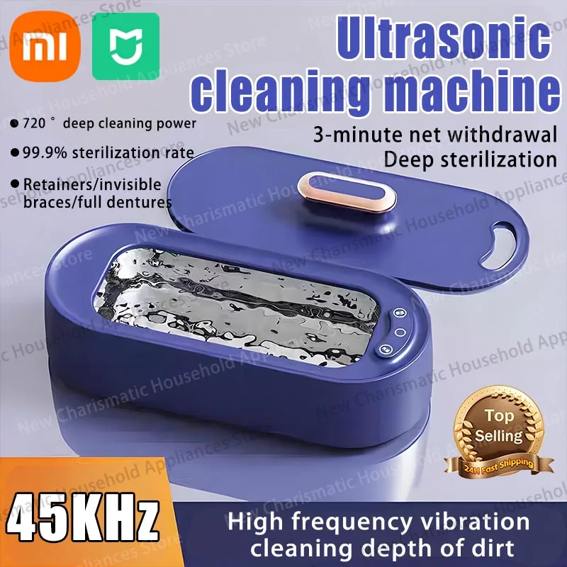Xiaomi 45kHz Ultrasonic Cleaning Machine Home Eyewash Machine Contact Lens Case Cleaner Dental Braces Jewelry Clean Automatic