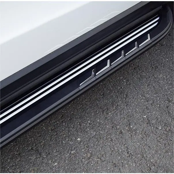 2PCS Aluminum Running Board Side Steps Nerf Bar Fit SsangYong Korando 2019-2024（with brackets)