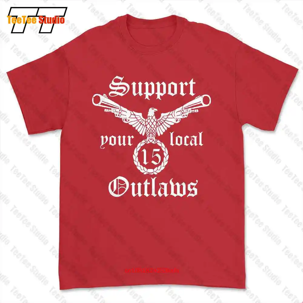 Support Your Local Outlaws Biker Motorcycle Mc T-shirt Tee 3YU1 image 4