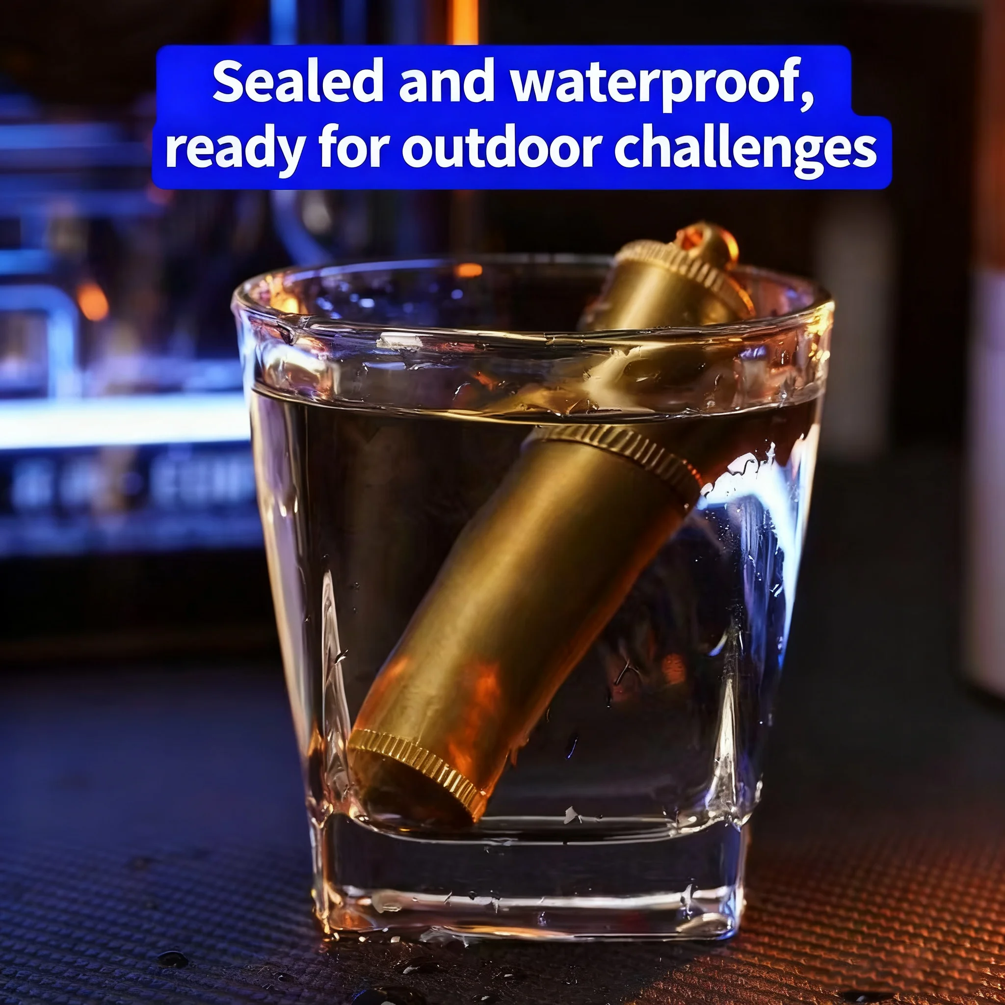 Waterproof Trench Fluid Lighter Brass Petrol Oil Small Lighter Capsule Ring Gasolin Lighter EDC Small Tool