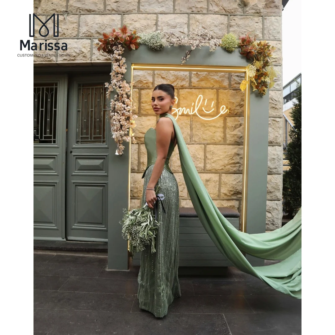 

Marissa женское вечернее платье женское бальное платье с блестками «рыбий хвост» на заказ с лентой с открытыми плечами элегантные платья для выпускного вечера 2025 вечерние