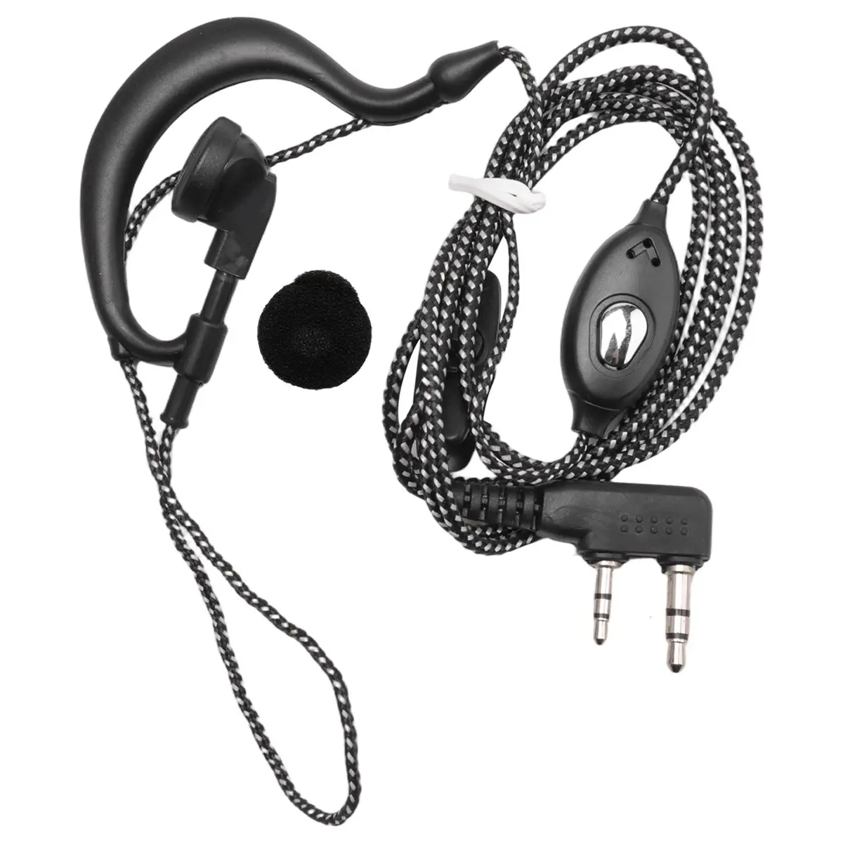 [On Sale]2PIN Earpiece Headset Mic for Radio Security Walkie Talkie High Quality Ear Hook Earbud Interphone for BAOFENG UV5R