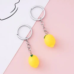 Creative Simulation Lemon Keychain Pendant Resin Fruit Series Toys Activity Gifts Wholesale