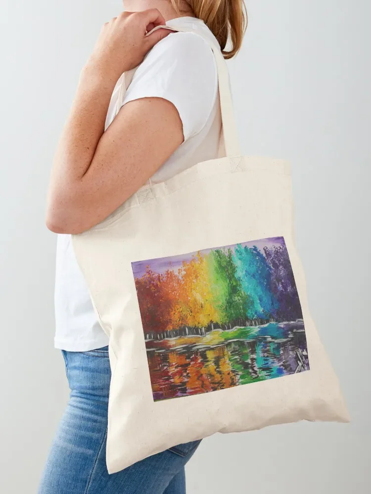 

Сумка-шоппер Happy Rainbow Trees - YLM_arts, женская сумка для покупок, женская сумка-тоут