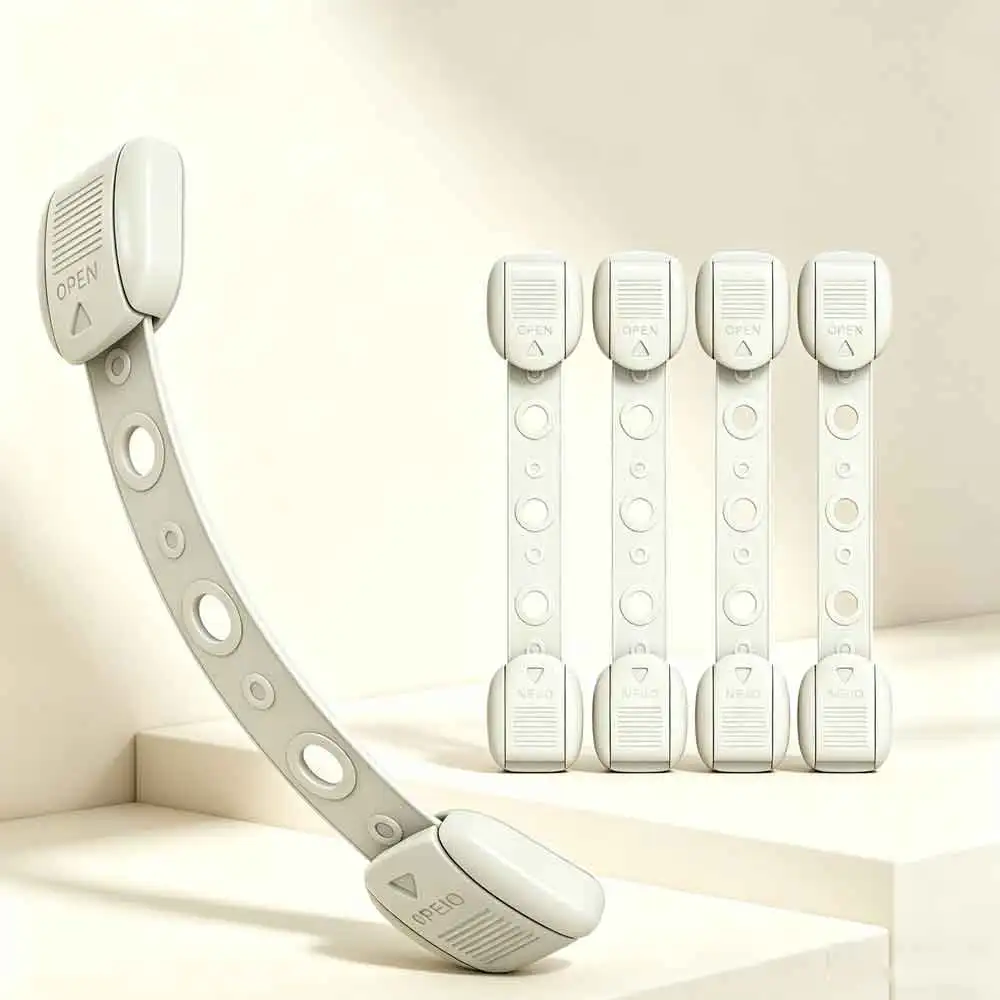 vvocci Baby Safety Locks 5 PCS Adjustable Multi Latches for Cabinets and Drawers Anti-Pinch Hand Buckle Prevent Accidents