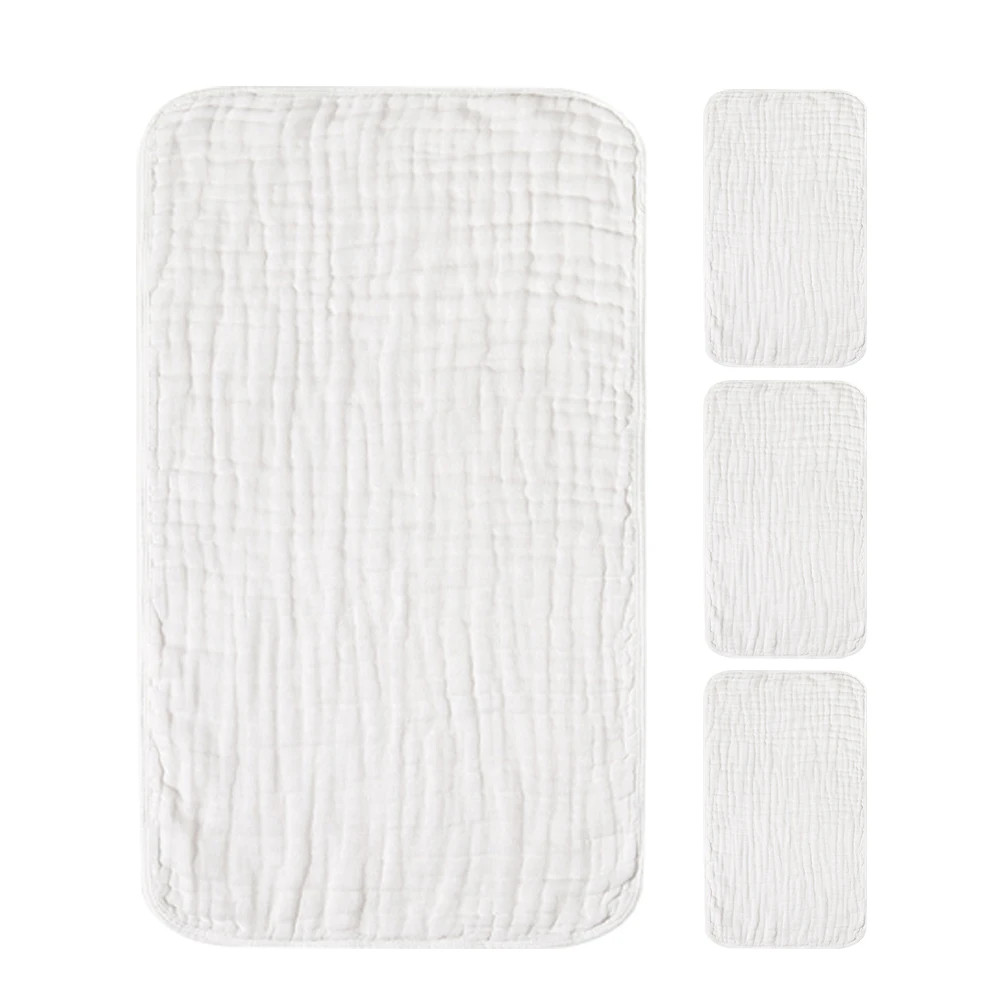 

4 Pcs Infants and Toddlers Wipe Sweat Towel Baby Washcloth Muslin Washcloths Blanket Bath Towels Clothes Cotton