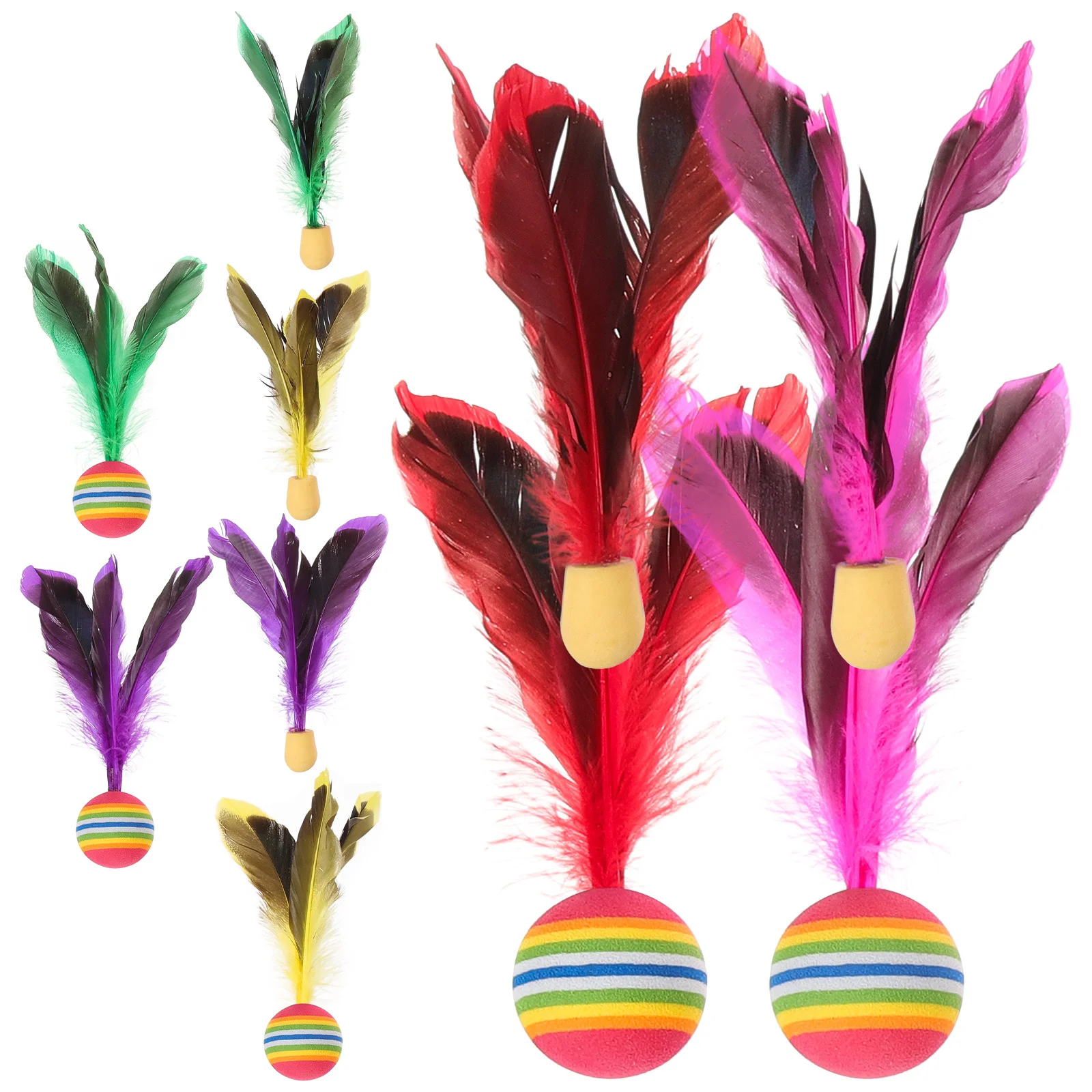 

10Pcs Colorful Plastic Shuttlecocks Replaceable High-Bounce for Fun Coordination Skill Development Active Play