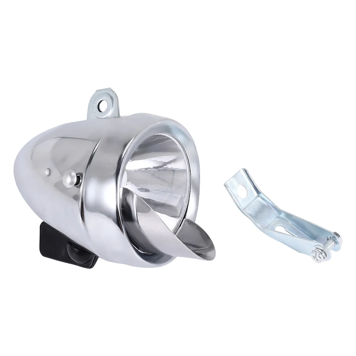 ABHTBicycle قبعة مصباح الدراجة الجبهة ضوء المصابيح الأمامية الرجعية معدن الفضة 6Led المصابيح الأمامية للماء معدات ركوب الخيل دراجة