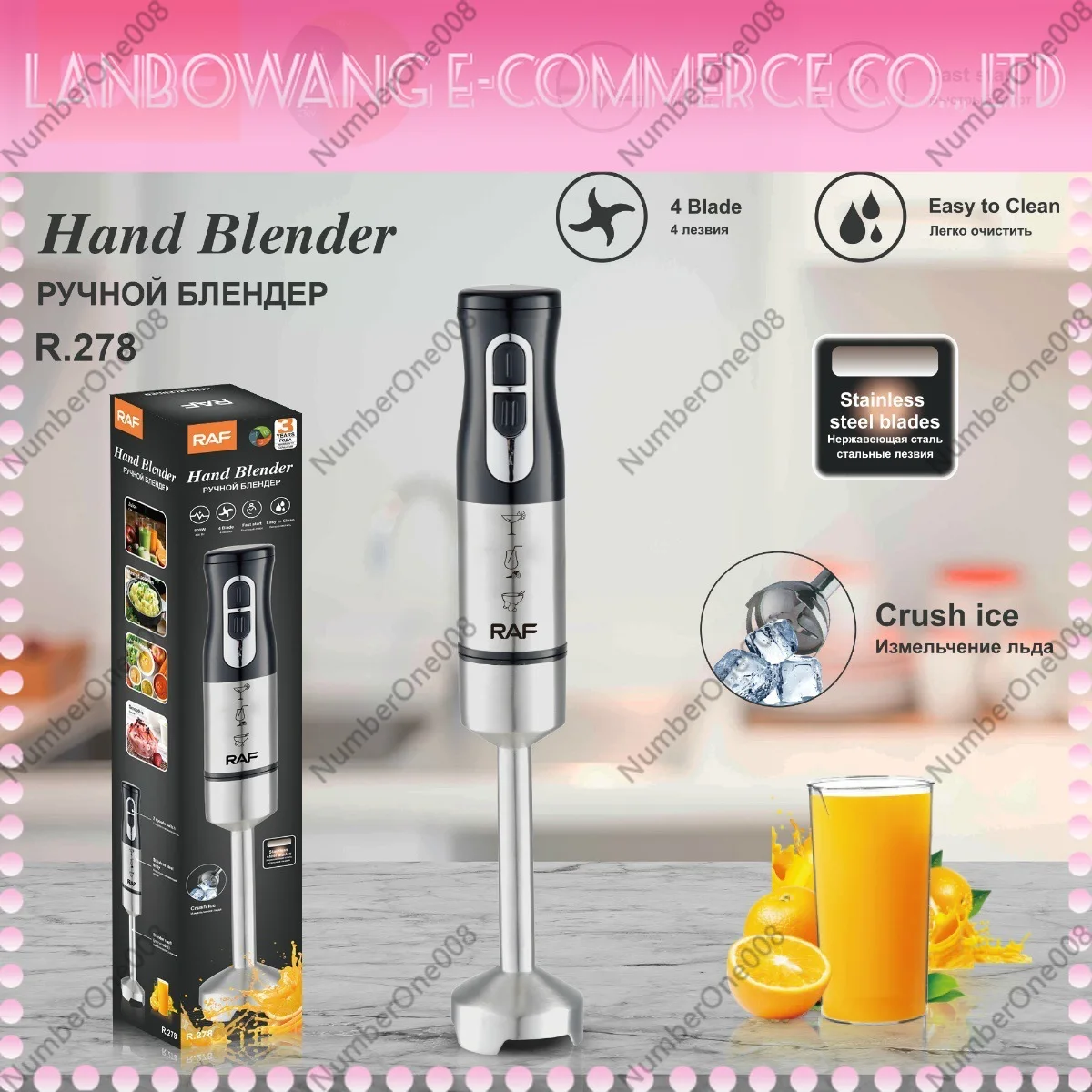 Cross Border Household Handheld Mixer Electric Stainless Steel Cooking Stick Baby Food Blender Nordic Style Kitchen Tool