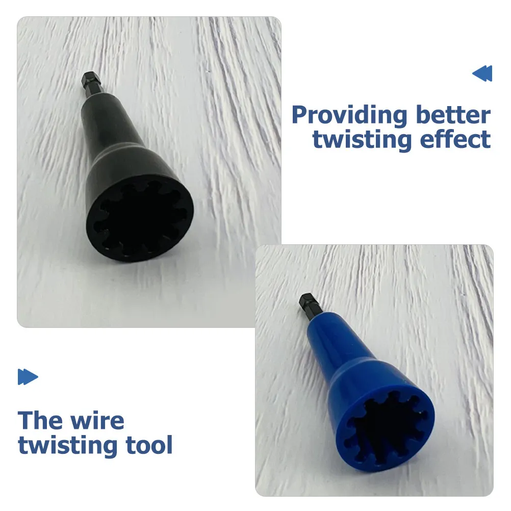2pcs Wire Twisting Tool – Durable Vanadium Steel Cable Connector for Electric Drills & Wire Stripping