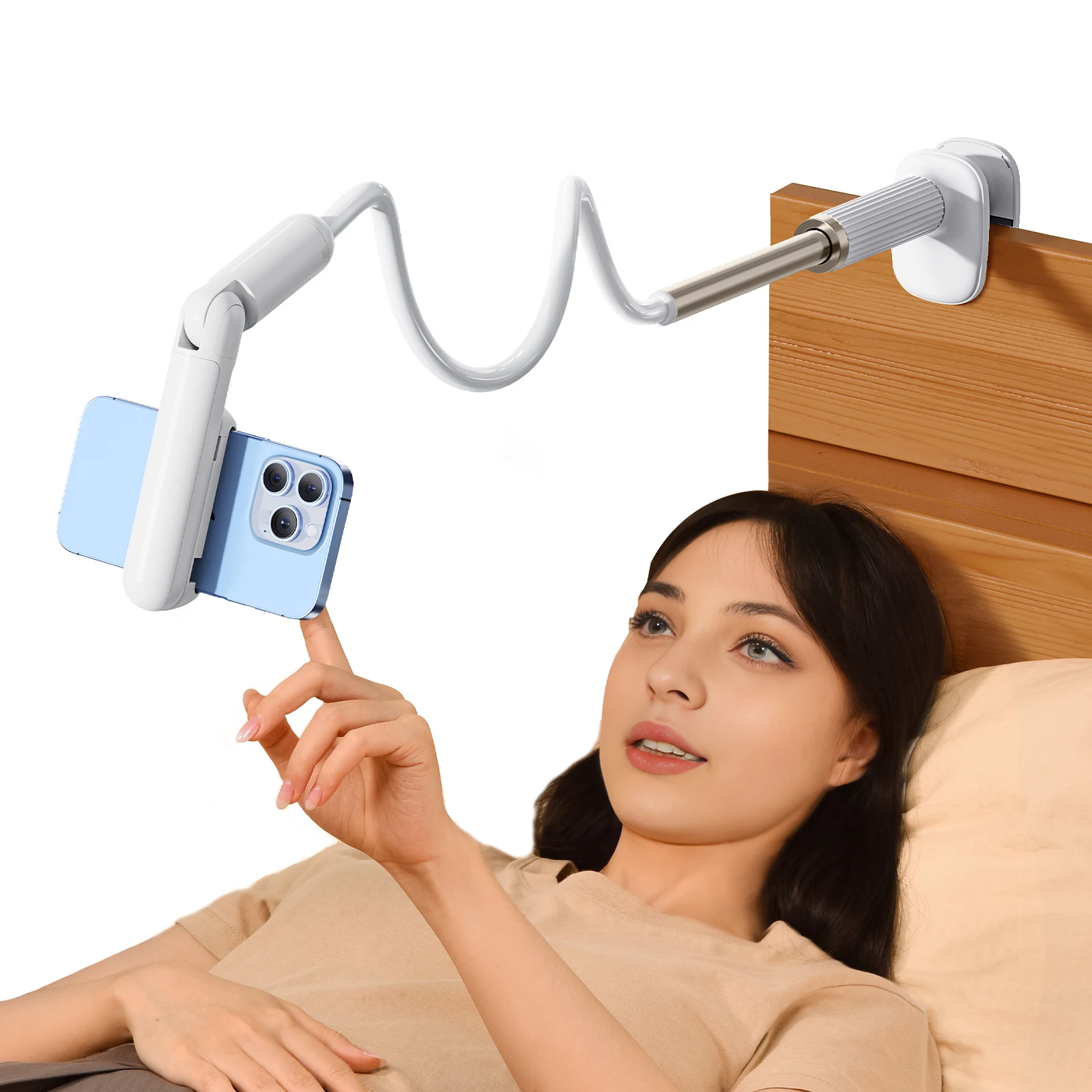 

Eary Gooseneck Phone Holder For Bed Lazy Bracket Adjustable Long Arm Flexible Stand Mount For Desk CellPhone Universal Kickstand