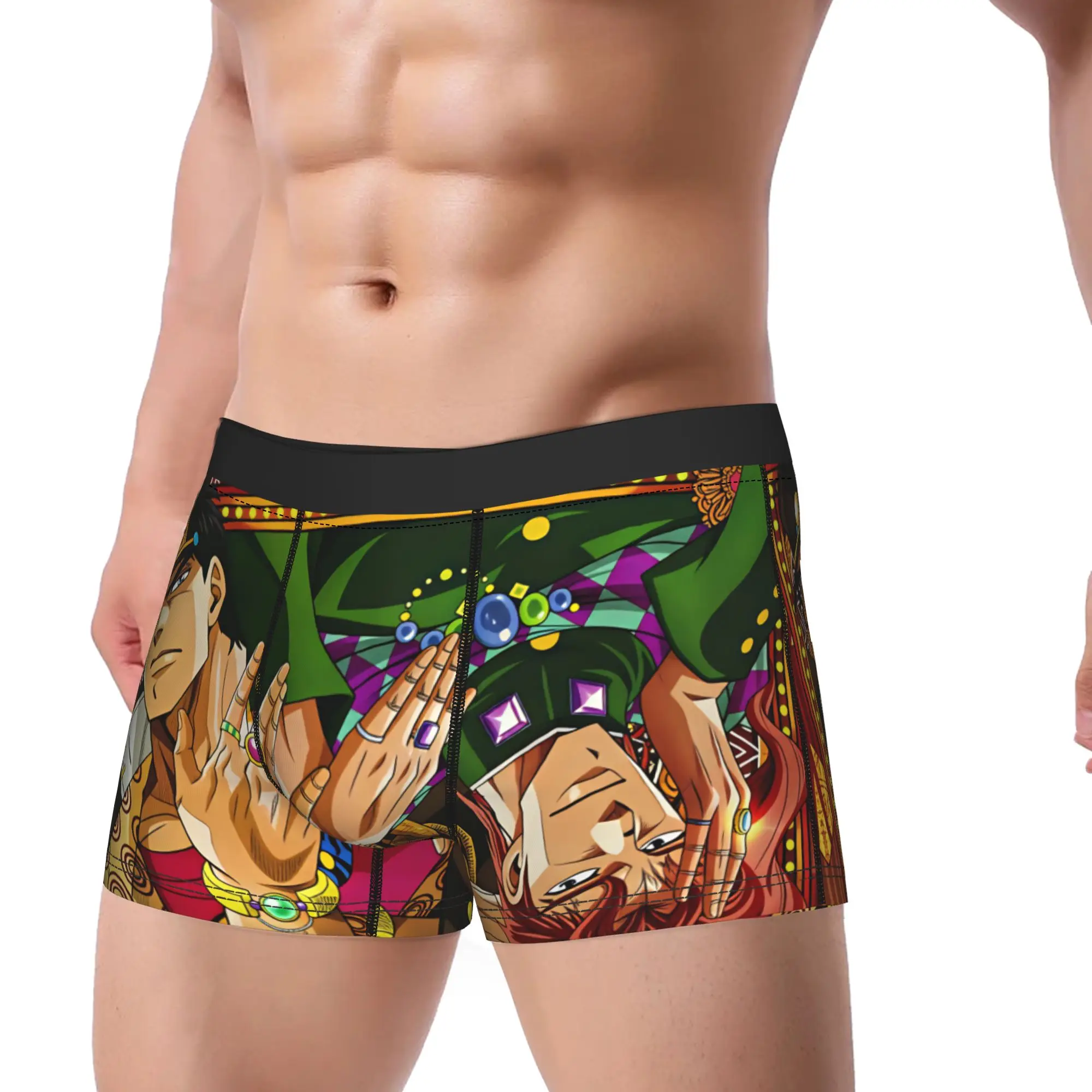 JoJo  Adventure  Underwear  Male Shorts Briefs Elastic Trunk Hot Sale Custom DIY Oversize Underpants