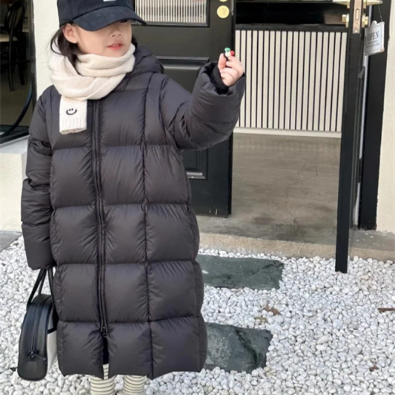 

Girls Down Coat Overcoat Jacket Windbreak Outerwear 2024 Lovable Thicken Winter Warm High Quality Christmas Gift Children's Clot