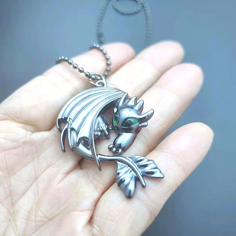 How To Train Your Dragon -Toothless Necklace Night Furry Animal Necklace  Dragon Jewelry, Guardian Jewelry Toothless Dragon