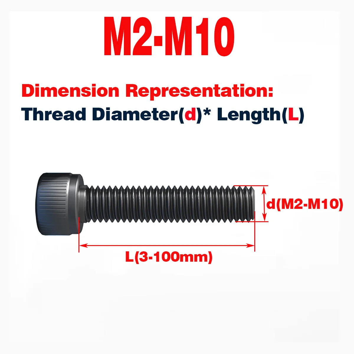 

Grade 12.9 High Strength Black Hexagon Socket Screw / Cylindrical Head Bolt