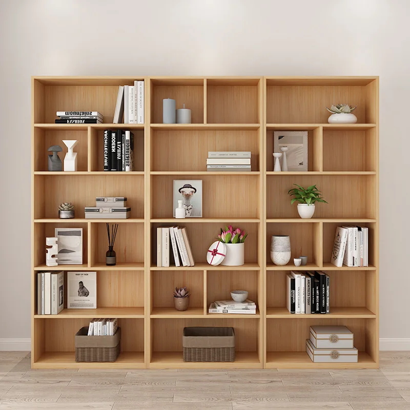 

Solid Wood Bookrack Wall-mounted Retro Bedroom Full Wall Bookrack Modern Simple Living Room Furniture Rayonnages YS40CC