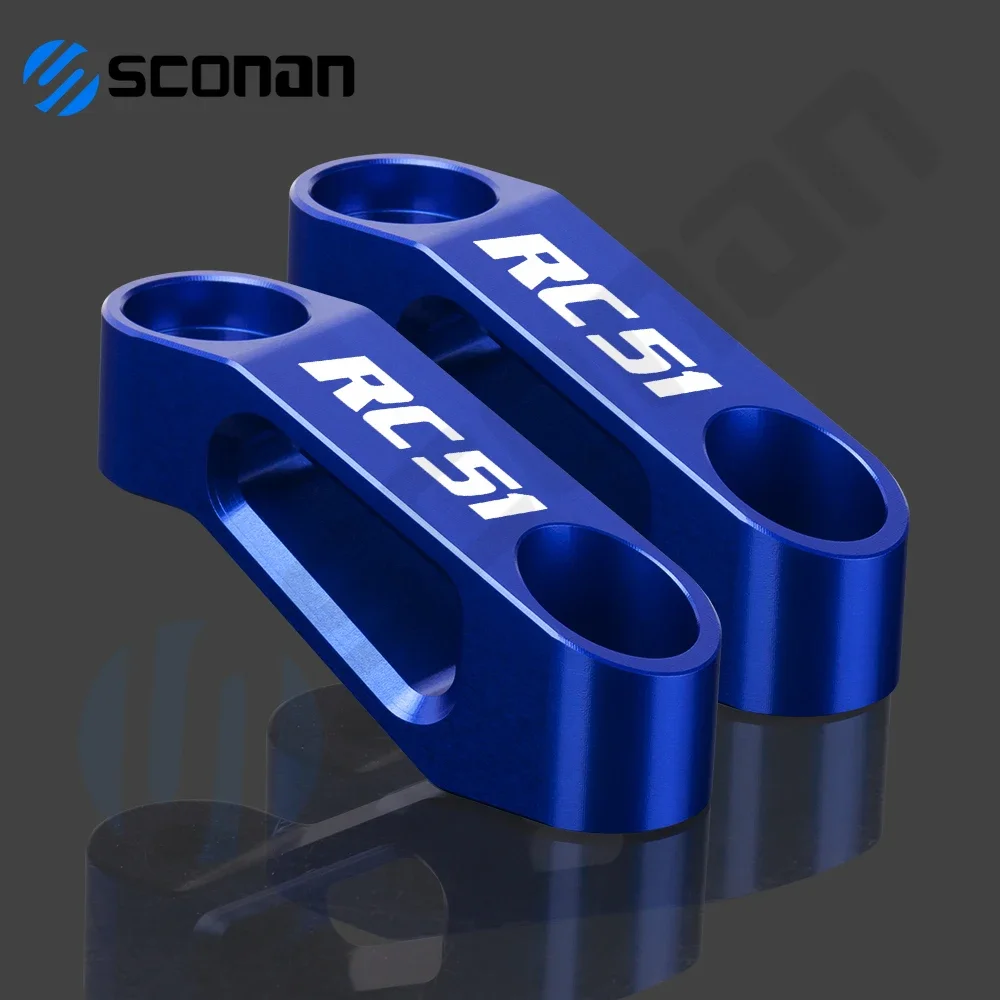 

For RC RC51 RC 51 rc 51 -2023 2024 All Year Rearview Mirror Extender Adaptor high quality motorcycle accessories CNC Aluminum