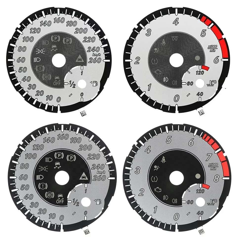 

Gauge Face for Mercedes W166 X166 W164 W463 Instrument Grey Black 260KM/H 6000rpm / 8000rpm