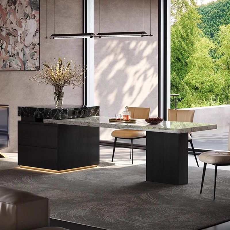 Islas De Cocina móviles De diseño con mesa De comedor, muebles De Isla De Cocina clásicos italianos elegantes De primera calidad