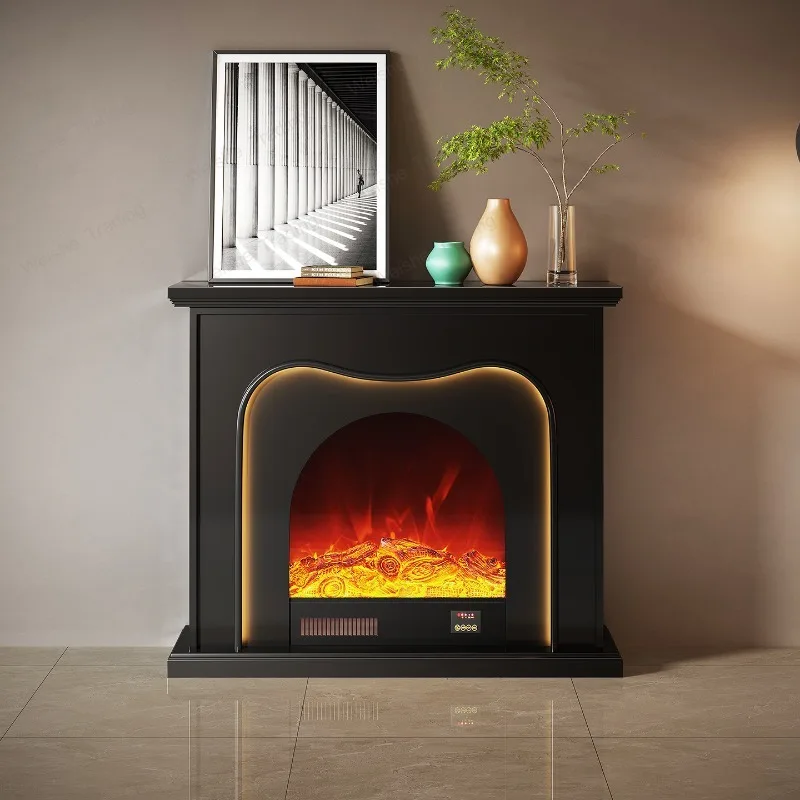European Simulation Thermal Power Mantel Decorative TV Cabinet 1.2m Simple Household Indoor Atmospheric Solid Wood Wall