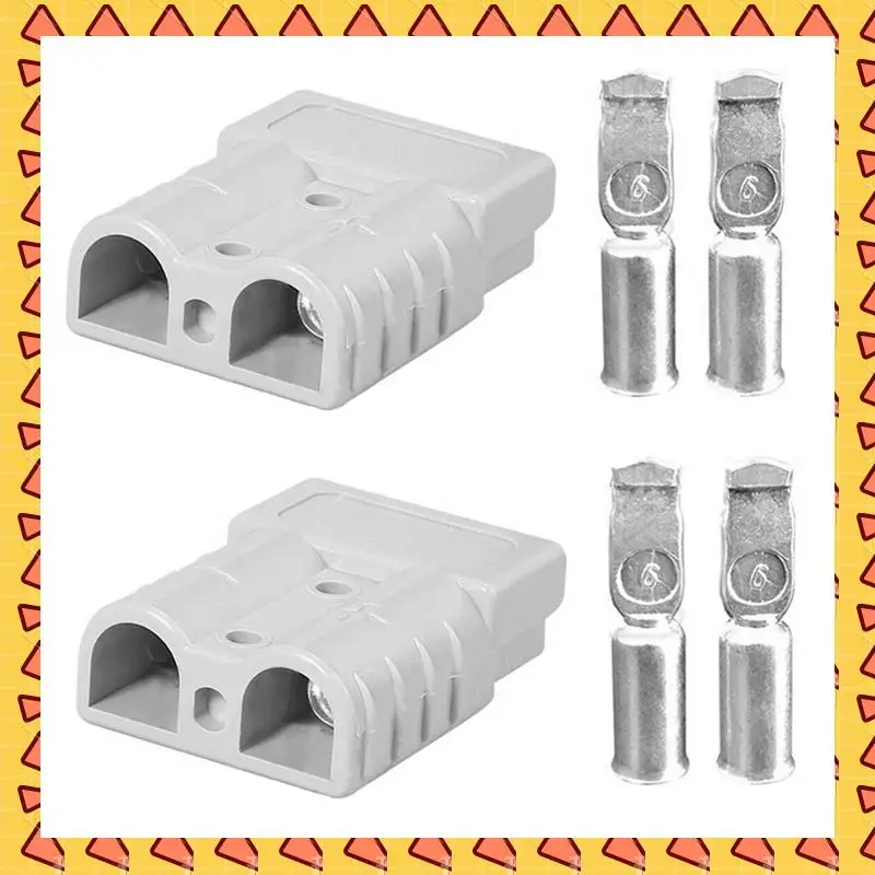 

A008 60Pcs For Anderson Style Plug Connectors DC Power Tool 50A 12-24V 6AWG Double Pole With Copper Contact Power Connectors