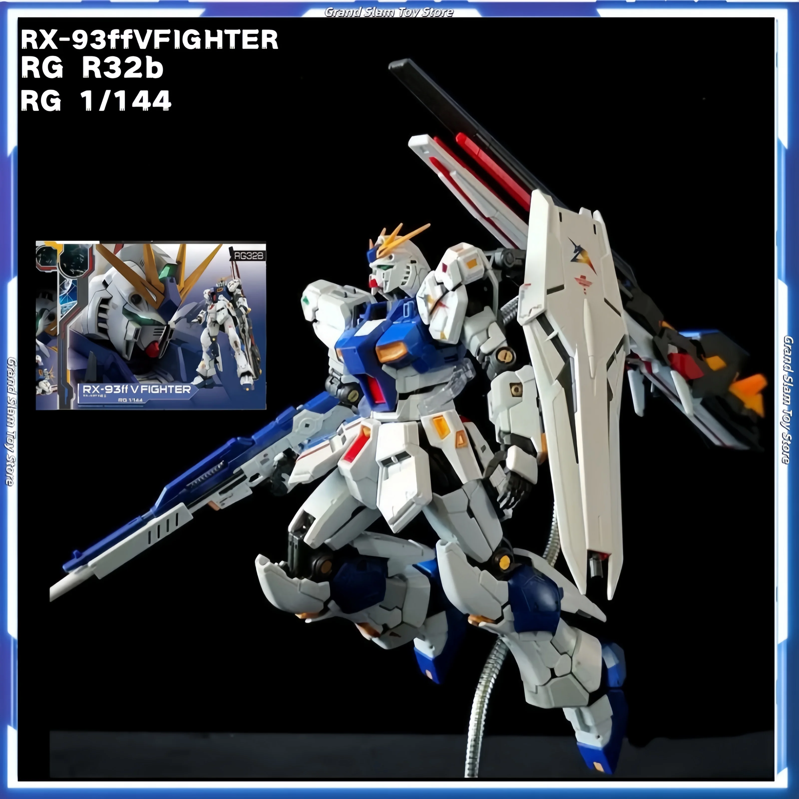 

2025 New Rg R32b Double Floating Gun Backpack Water Decal Stand Included Assembly Model Action Figure Collectible Toys Gifts