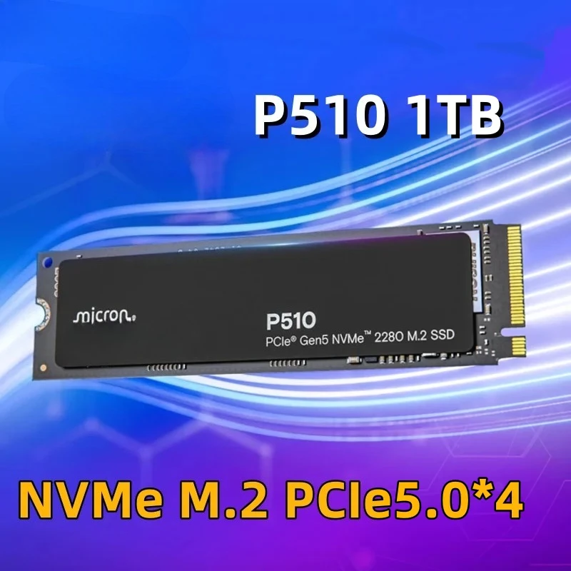 For Crucial P510 PCIe 5.0 Gen5  SSD 1TB 2TB NVMe M.2 2280 Internal Solid State Drive for Laptop Desktop Gaming PC Hard Disk