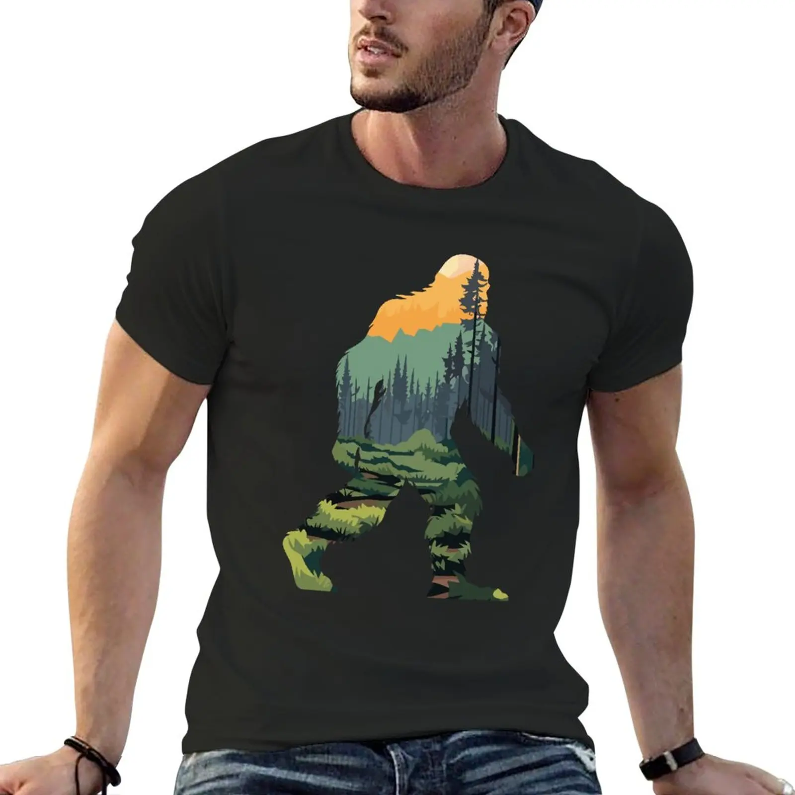 Camiseta de criptozoología de Arte Gráfico para hombres, camiseta vintage, Camiseta corta, camiseta de diseñador, nuevo, Sasquatch Bigfoot Cryptids